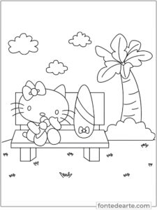 Desenhos Hello Kitty para colorir - imprimir PDF