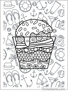 Sorvete Desenhinhos para colorir - Desenhos para colorir e imprimir