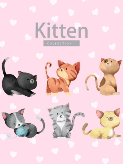 Gatinhos Fofos Desenhos Para Colorir - Imprimir PDF