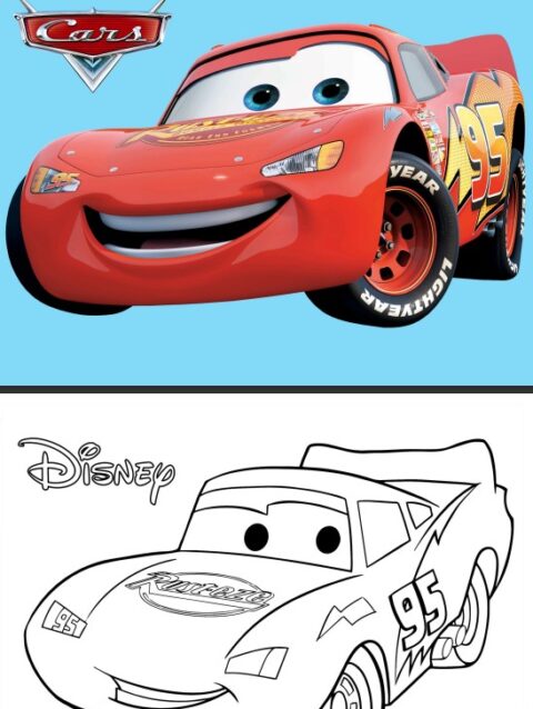 Desenhos Carros McQueen Disney Para Colorir - Imprimir PDF
