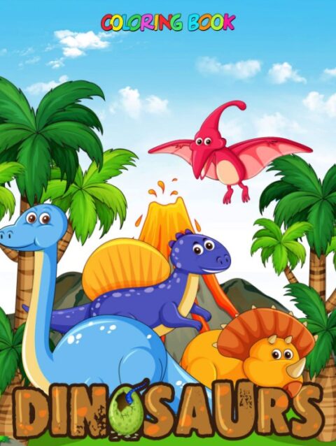 Desenhos Dinossauros para imprimir PDF e colorir