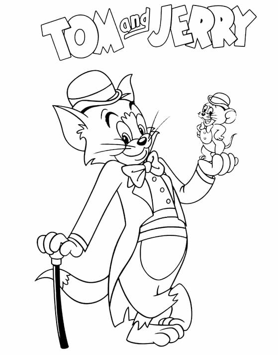 Desenhos Tom e Jerry para colorir infantil - imprimir PDF