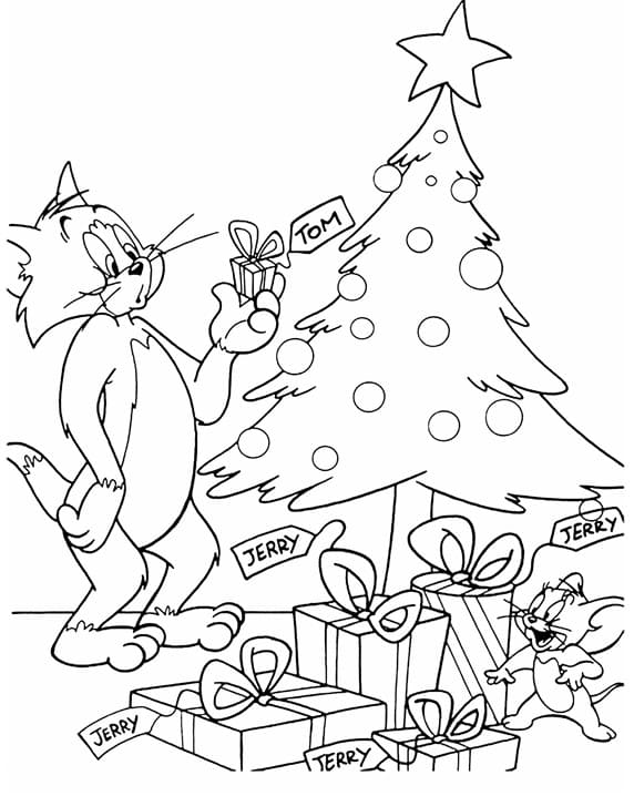 Desenhos Tom e Jerry para colorir infantil - imprimir PDF