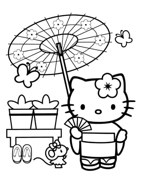 Desenhos Hello Kitty Para Colorir Infantil - Imprimir PDF
