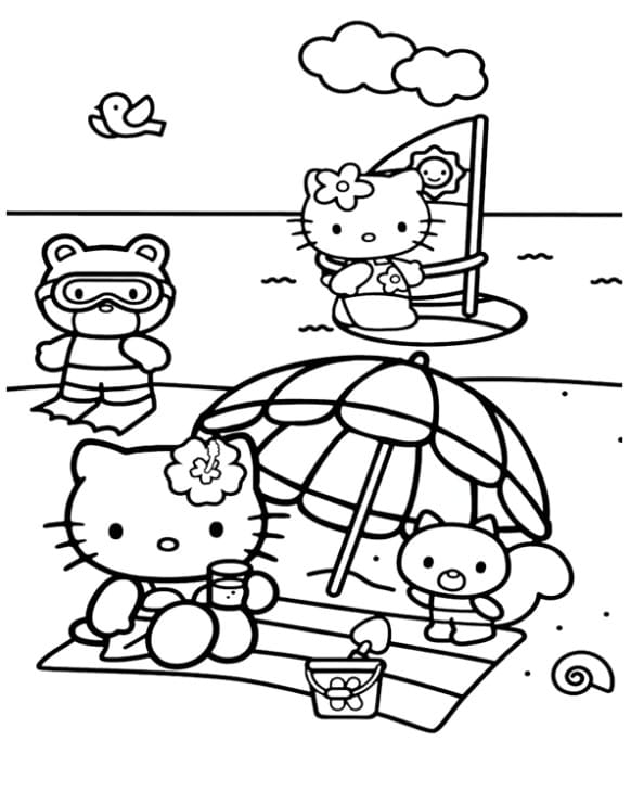 Desenhos Hello Kitty Para Colorir Infantil - Imprimir PDF