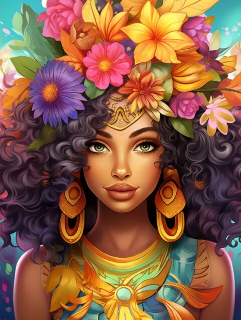 Desenhos de mulheres negras para colorir imprimir PDF