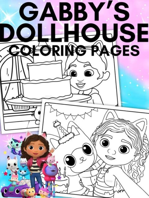 Gabby’s Dollhouse desenhos infantil menina para colorir PDF