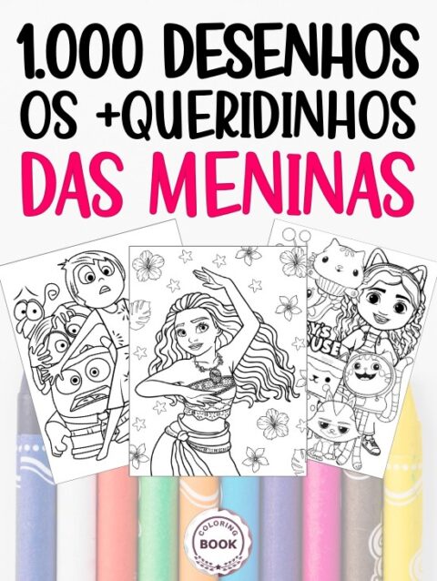 1000 Desenhos Para Colorir PDF Infantil Menina