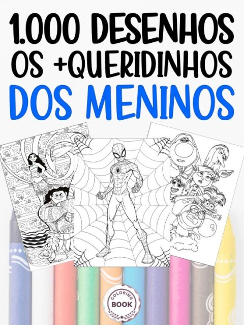 Desenhos para colorir e pintar infantil menino - imprimir PDF