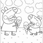 Desenho George e Peppa Pig Para Colorir Imprimir PDF