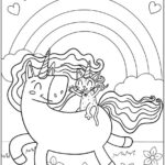 Desenho Unicórnio fofinho para colorir - imprimir PDF