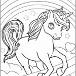 Desenho Unicórnio para colorir - imprimir PDF