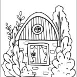 Desenhos de Casinha para colorir e pintar imprimir PDF