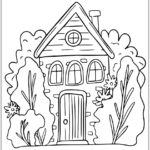 Desenhos de Casinha para colorir e pintar imprimir PDF