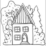 Desenhos de Casinha para colorir e pintar imprimir PDF