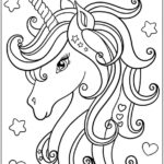 Desenho Unicórnio para colorir - imprimir PDF