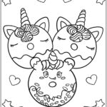 Desenho Unicórnio Kawaii para colorir - imprimir PDF