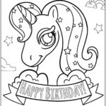 Desenho Unicórnio Kawaii para colorir - imprimir PDF