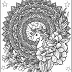 Desenho Unicórnio Mandala para colorir - imprimir PDF