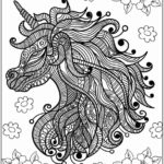 Desenho Unicórnio Mandala para colorir - imprimir PDF