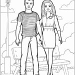 Barbie e Ken desenho para colorir imprimir PDF