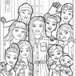 Barbie desenho para colorir imprimir PDF