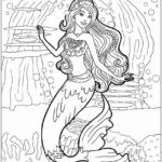 Barbie sereia desenho para colorir imprimir PDF