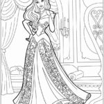 Barbie princesa desenho para colorir imprimir PDF