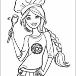 Barbie para colorir e pintar imprimir PDF