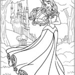 Bela Adormecida Princesas Disney para colorir e pintar imprimir PDF