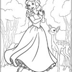 Branca de Neve Princesas Disney para colorir e pintar imprimir PDF