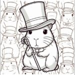 Capivara desenho fofo para colorir imprimir PDF