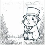 Capivara desenho fofo para colorir imprimir PDF