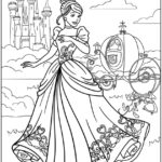 Cinderella Princesas Disney para colorir e pintar imprimir PDF