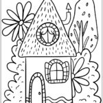 Desenhos de Casinha para colorir e pintar imprimir PDF