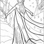 Frozen Elsa Princesas Disney para colorir e pintar imprimir PDF