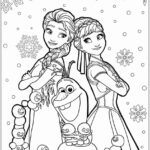 Frozen Elsa e Anna Princesas Disney para colorir e pintar imprimir PDF