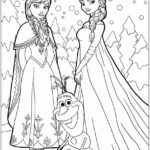 Frozen Elsa e Anna Princesas Disney para colorir e pintar imprimir PDF