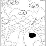 Panda animais fofinhos para colorir e pintar imprimir PDF