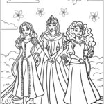 Desenhos Princesas Disney para colorir e pintar imprimir PDF - infantil menina