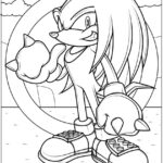 Knuckles Sonic para colorir imprimir PDF