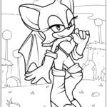 Rouge the Bat - Amigos do Sonic para colorir imprimir PDF