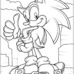 Sonic para colorir imprimir PDF