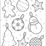 Enfeites desenho de Natal para colorir imprimir PDF