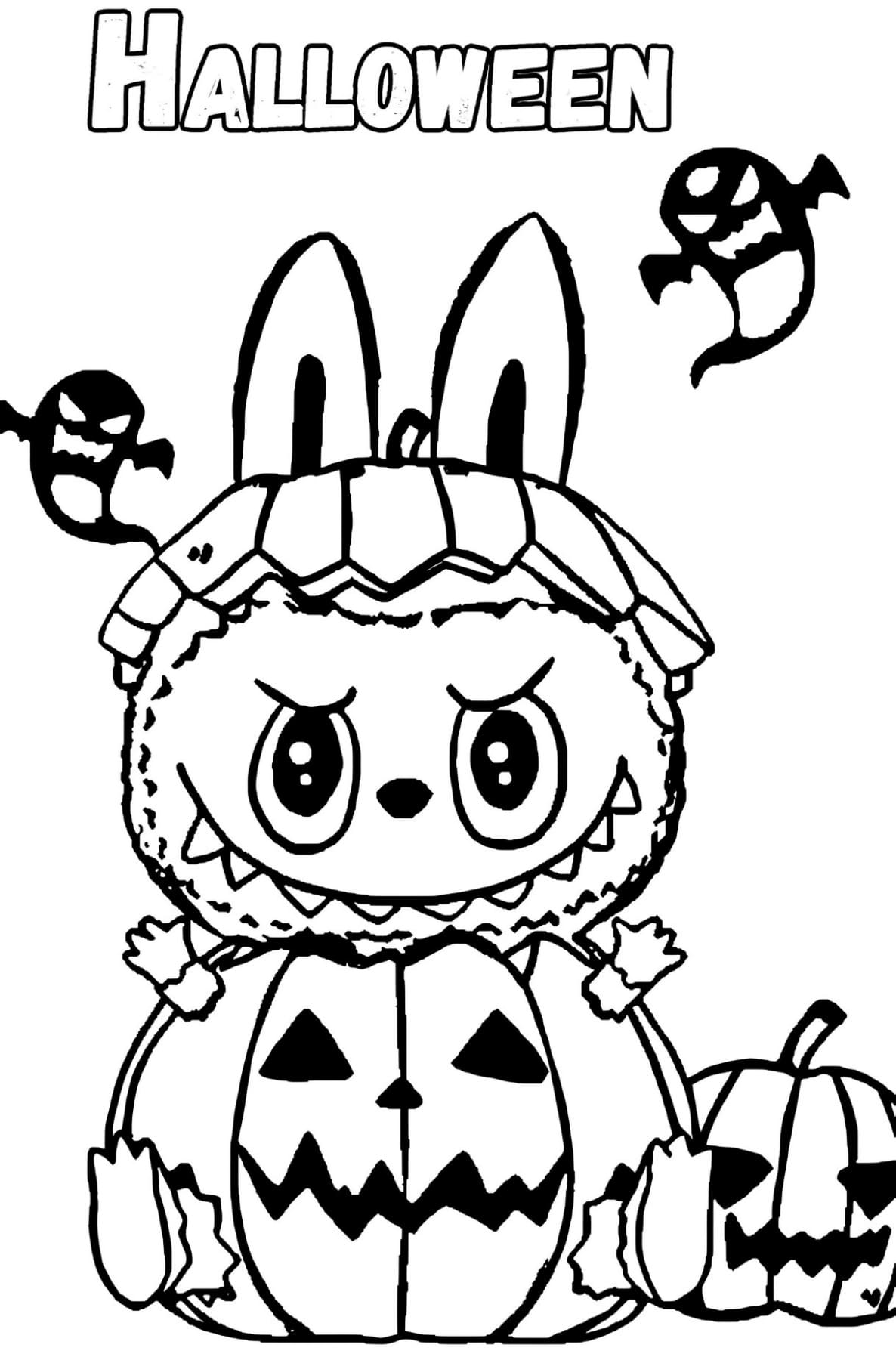 Desenho Labubu Para Colorir e Pintar Imprimir PDF