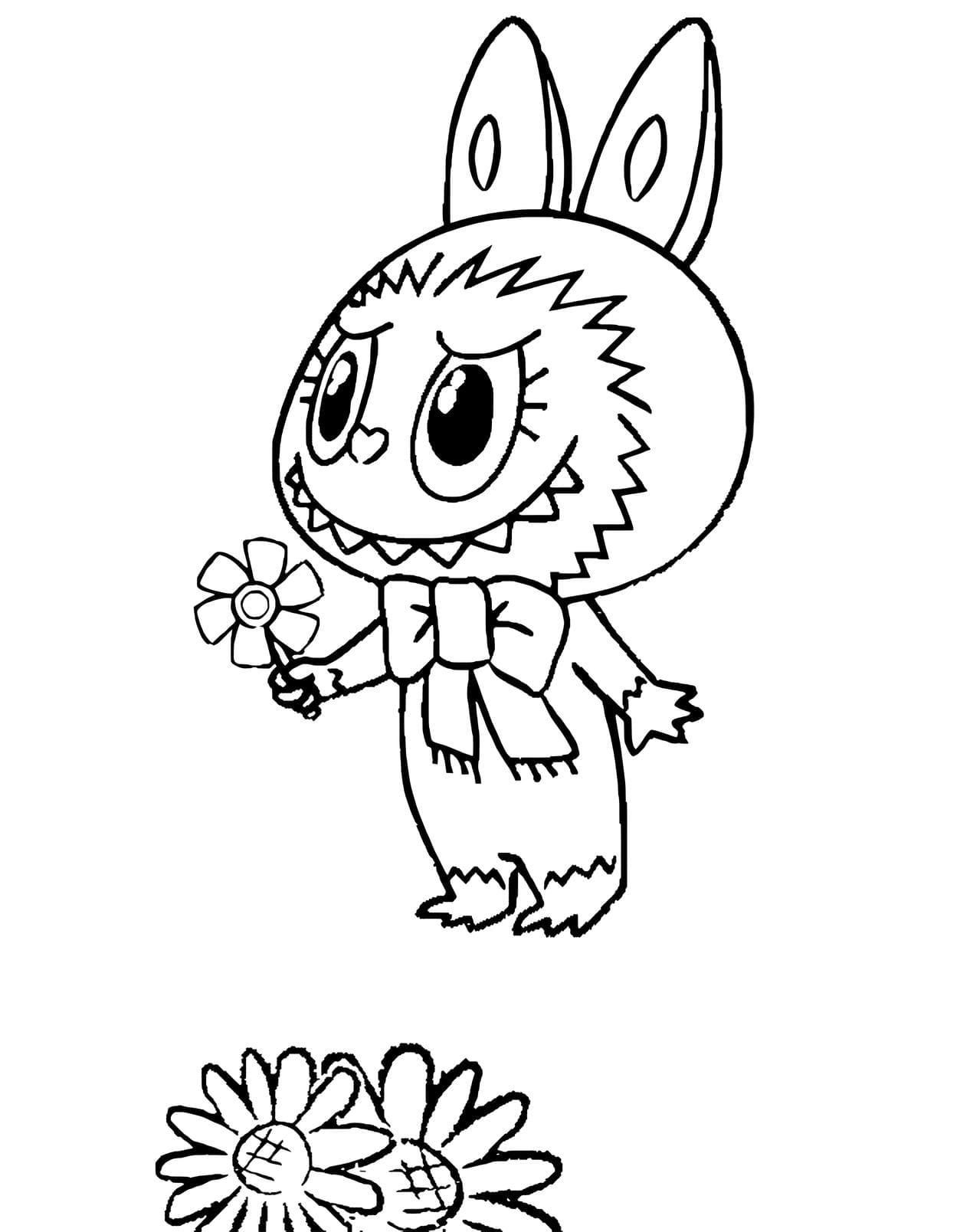 Desenho Labubu Para Colorir e Pintar Imprimir PDF