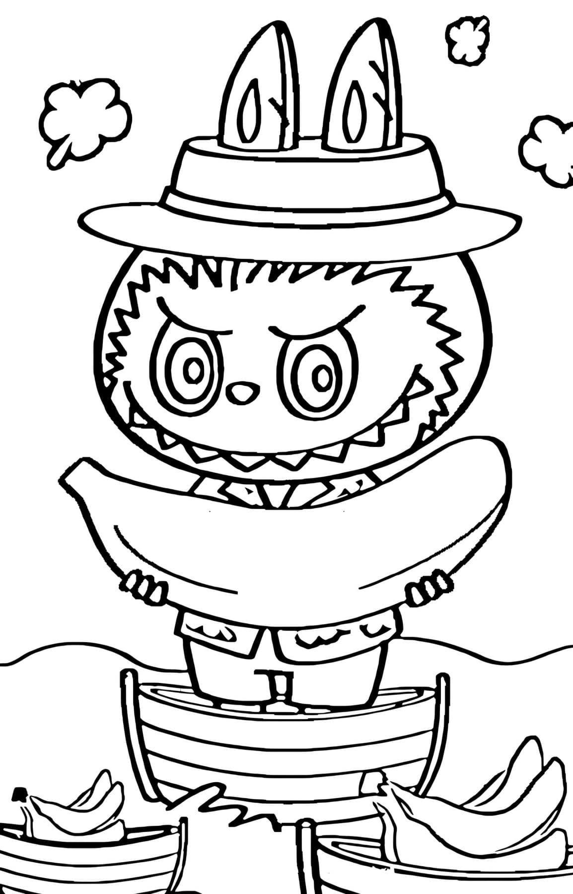 Desenho Labubu Para Colorir e Pintar Imprimir PDF