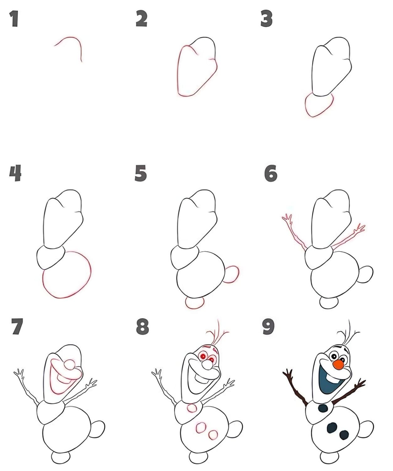 Como Desenhar o Olof - Desenho Para Desenhar