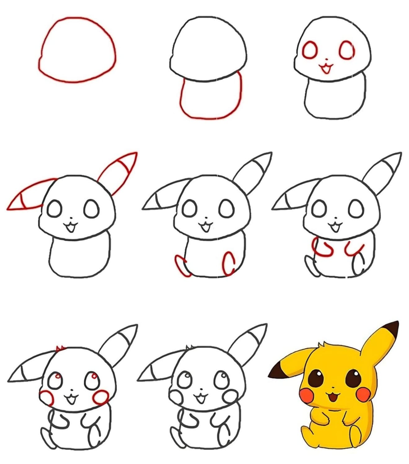 Como Desenhar o Pikachu - Desenho Para Desenhar Fácil