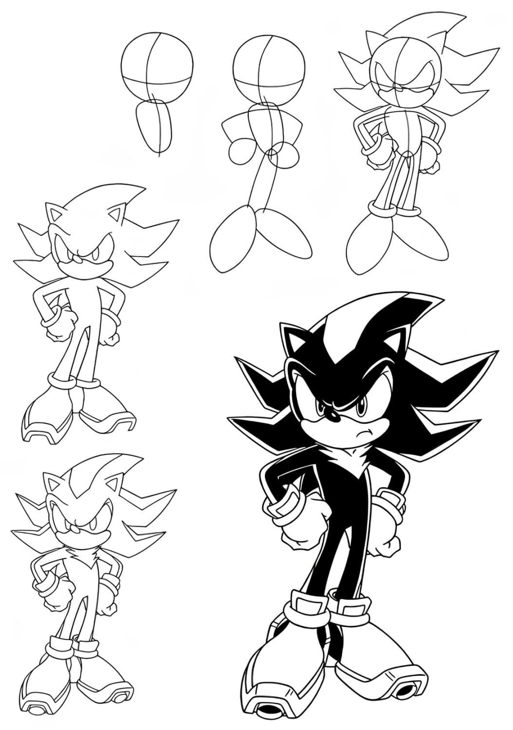 Como Desenhar o Super Sonic - Desenho Para Desenhar Fácil